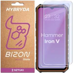 Elastyczne szkło hybrydowe Bizon Glass Mule Duo do HAMMER Iron V [2 PACK]