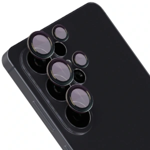 Szkło na aparat z aplikatorem Bizon Glass Snap Lens do Samsung Galaxy S26 Ultra czarna ramka