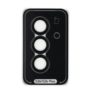 Szkło na aparat z aplikatorem Bizon Glass Snap Lens do Samsung Galaxy S26 / S26+ Plus czarna ramka