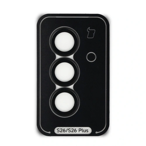 Szkło na aparat z aplikatorem Bizon Glass Snap Lens do Samsung Galaxy S26 / S26+ Plus czarna ramka