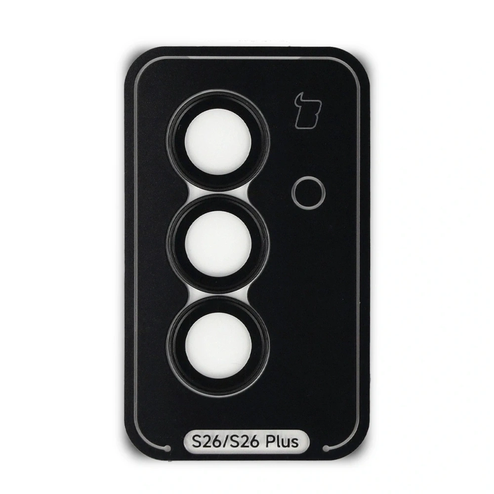 Szkło na aparat z aplikatorem Bizon Glass Snap Lens do Samsung Galaxy S26 / S26+ Plus czarna ramka