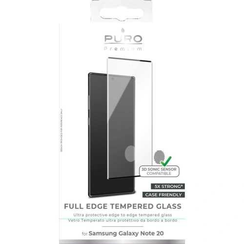Kup Sklo tvrzené PURO Frame Tempered Glass Samsung Galaxy Note 20 (černý rámeček) - PUR328BLK - {ean13} - Sklep Home Screen