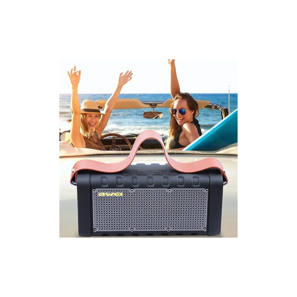 AWEI głośnik Bluetooth 5.0 Y668 20W z power bankiem czarny/black