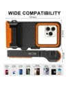Etui Tech-Protect IPX8 Pro Universal Diving Waterproof Case Black/orange