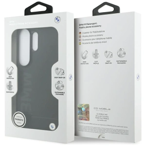 Etui BMW Leather Hot Stamp MagSafe do Samsung Galaxy S26 Ultra czarny