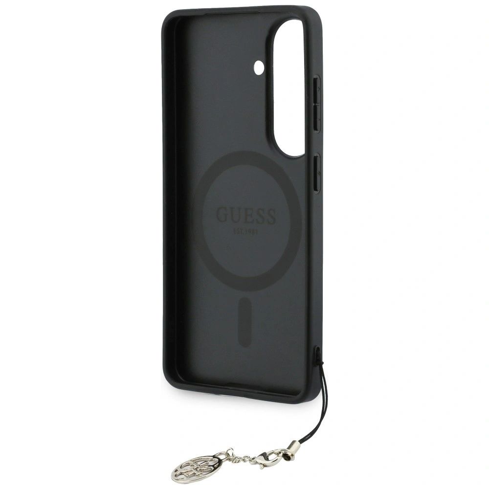 Etui Guess 4G Classic Logo Charm MagSafe do Samsung Galaxy S26 czarny