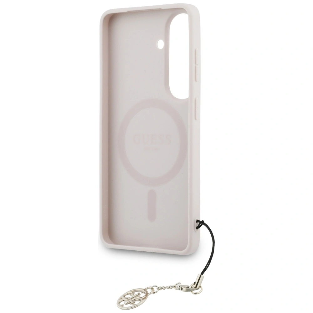 Etui Guess 4G Classic Logo Charm MagSafe do Samsung Galaxy S26 różowy