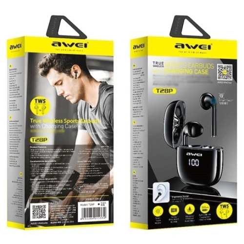 Buy AWEI Wireless In-Ear Earphones Bluetooth 5.0 T28P TWS black - AWEI052BLK - {ean13} - Home Screen Store Europe