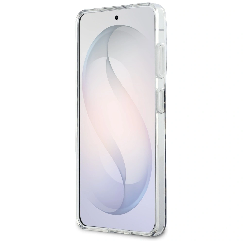 Etui Guess IML Leopard Print Triangle MagSafe do Samsung Galaxy S26 czarny