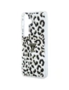 Etui Guess IML Leopard Print Triangle MagSafe do Samsung Galaxy S26 czarny