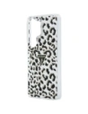 Etui Guess IML Leopard Print Triangle MagSafe do Samsung Galaxy S26 Ultra czarny