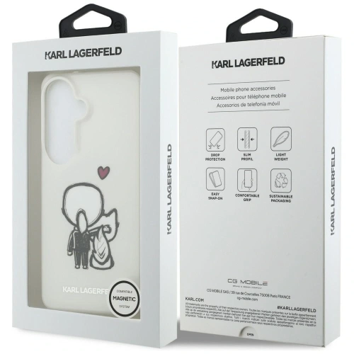 Etui Karl Lagerfeld IML Karl&Choupette MagSafe do Samsung Galaxy S26 przezroczysty