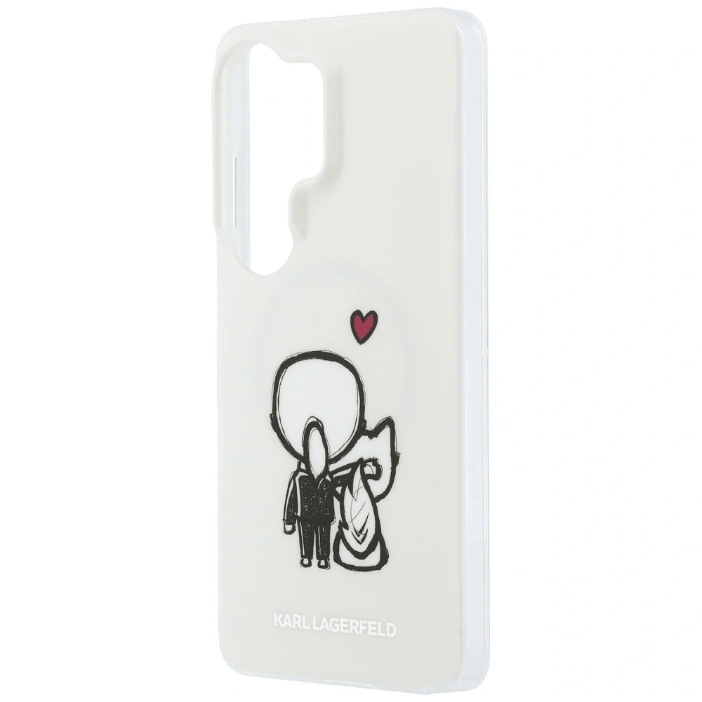 Etui Karl Lagerfeld IML Karl&Choupette MagSafe do Samsung Galaxy S26 Ultra przezroczysty