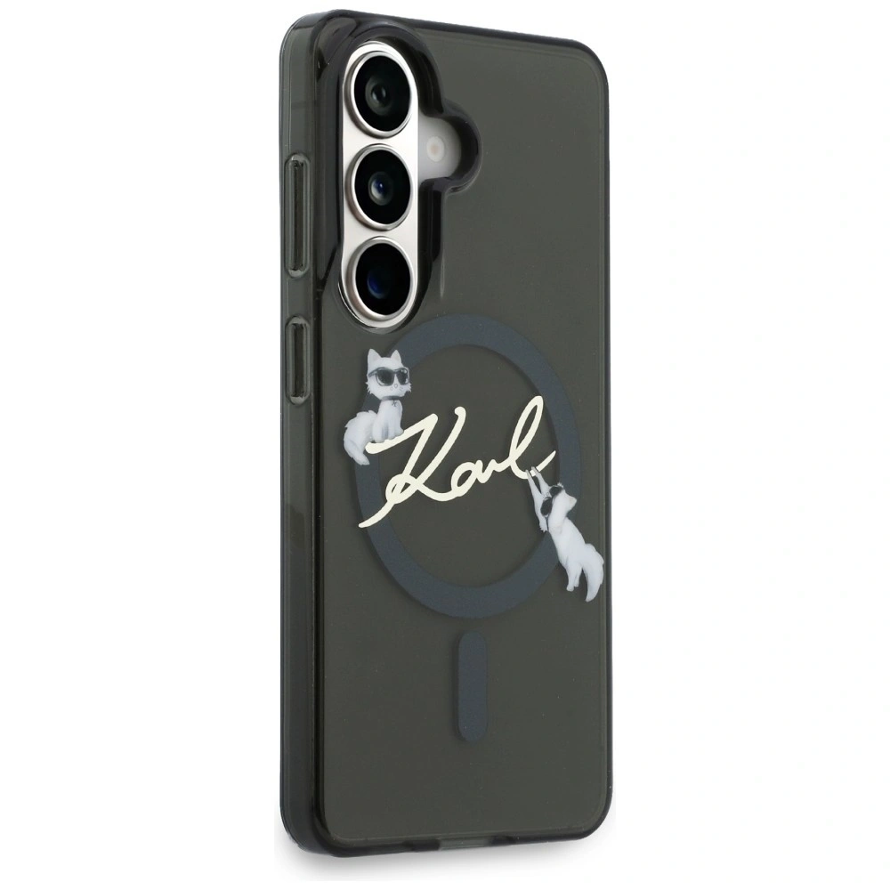 Etui Karl Lagerfeld IML KC Script MagSafe do Samsung Galaxy S26 Plus czarny