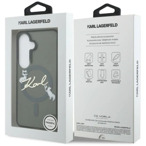 Etui Karl Lagerfeld IML KC Script MagSafe do Samsung Galaxy S26 Plus czarny
