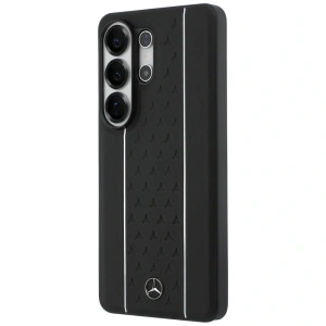 Etui Mercedes Laurel Leaves Vertical Stripes MagSafe do Samsung Galaxy S26 Ultra czarno biały