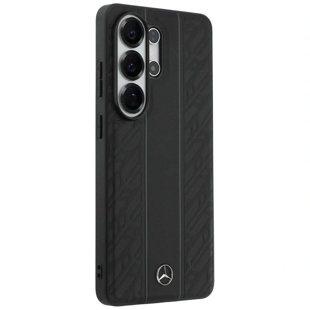 Etui Mercedes Laurel Leaves Vertical Stripes MagSafe do Samsung Galaxy S26 Ultra czarny