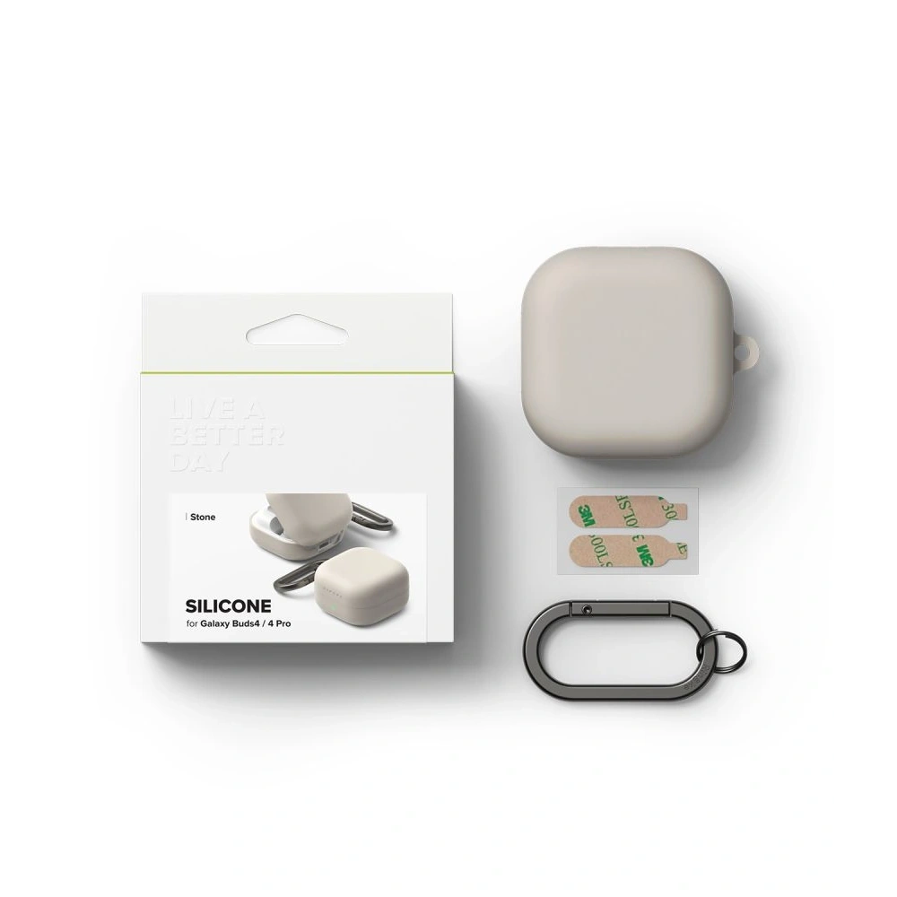Etui Ringke Silicone do Samsung Galaxy Buds 4 / 4 Pro Stone