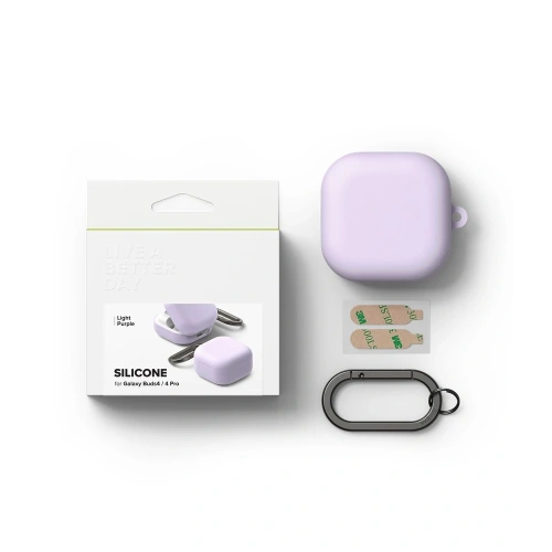 Etui Ringke Silicone do Samsung Galaxy Buds 4 / 4 Pro Light Purple