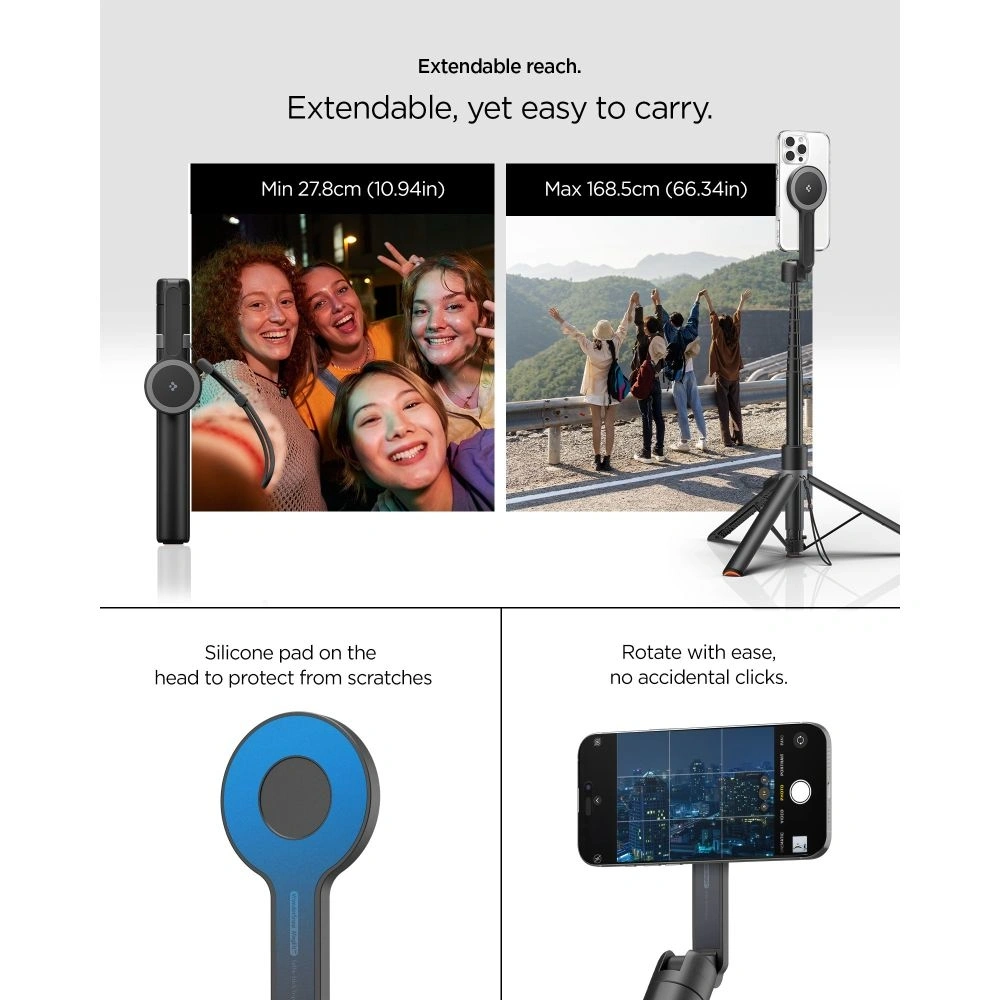Selfie Stick Spigen S581W MagSafe Bluetooth Tripod Black