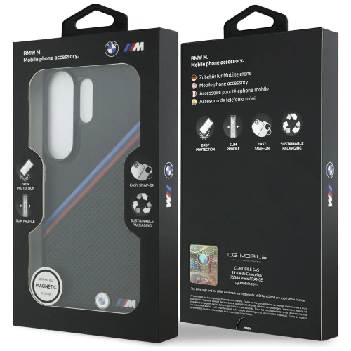 Etui BMW Tricolor Metal Logo MagSafe do Samsung Galaxy S26 Ultra czarny