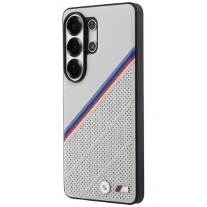 Etui BMW Tricolor Metal Logo MagSafe do Samsung Galaxy S26 Ultra szary