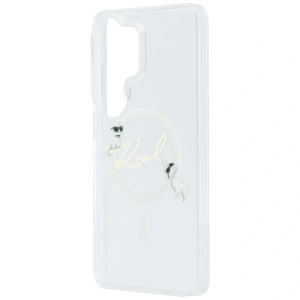 Etui Karl Lagerfeld IML KC Script MagSafe do Samsung Galaxy S26 Ultra przezroczysty