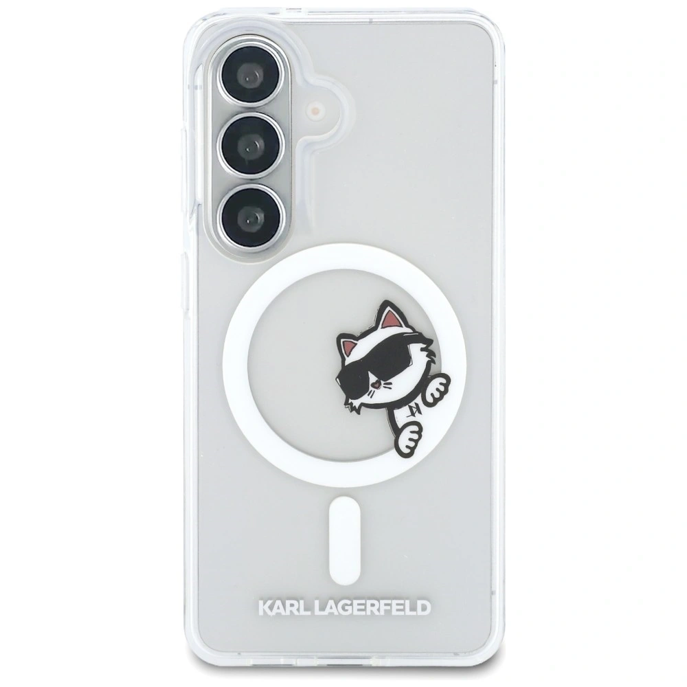 Etui Karl Lagerfeld IML Peekaboo Choupette MagSafe do Samsung Galaxy S26 przezroczysty