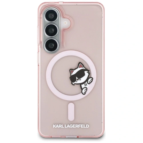 Etui Karl Lagerfeld IML Peekaboo Choupette MagSafe do Samsung Galaxy S26 różowy