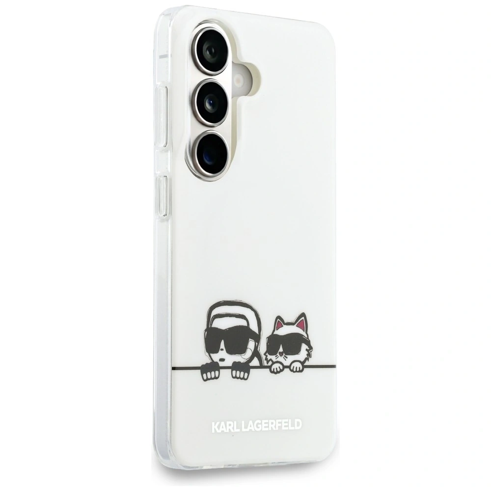 Etui Karl Lagerfeld IML Peekaboo Karl&Choupette MagSafe do Samsung Galaxy S26 Plus przezroczysty