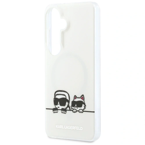 Etui Karl Lagerfeld IML Peekaboo Karl&Choupette MagSafe do Samsung Galaxy S26 Plus przezroczysty