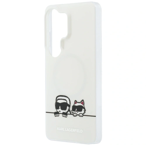Etui Karl Lagerfeld IML Peekaboo Karl&Choupette MagSafe do Samsung Galaxy S26 Ultra przezroczysty
