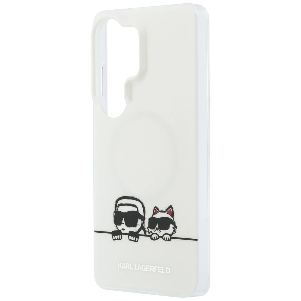 Etui Karl Lagerfeld IML Peekaboo Karl&Choupette MagSafe do Samsung Galaxy S26 Ultra przezroczysty
