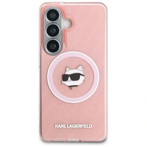 Etui Karl Lagerfeld IML Repeated Choupette MagSafe do Samsung Galaxy S26 różowy