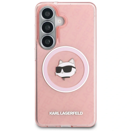 Etui Karl Lagerfeld IML Repeated Choupette MagSafe do Samsung Galaxy S26 różowy