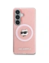 Etui Karl Lagerfeld IML Repeated Choupette MagSafe do Samsung Galaxy S26 różowy