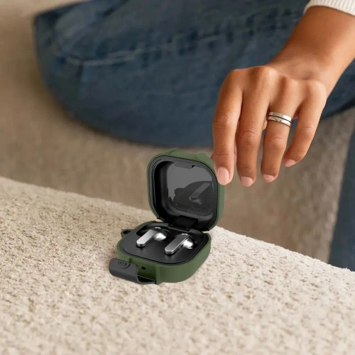 Etui Tech-Protect Slim Hook do Samsung Galaxy Buds 4 / 4 Pro Olive Green