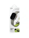 Pasek UNIQ Strova Flex do Apple Watch 44/45/46/49mm Series 1/2/3/4/5/6/7/8/9/10/11/SE/SE2/SE3/Ultra/Ultra 2/Ultra 3 srebrno limonkowy