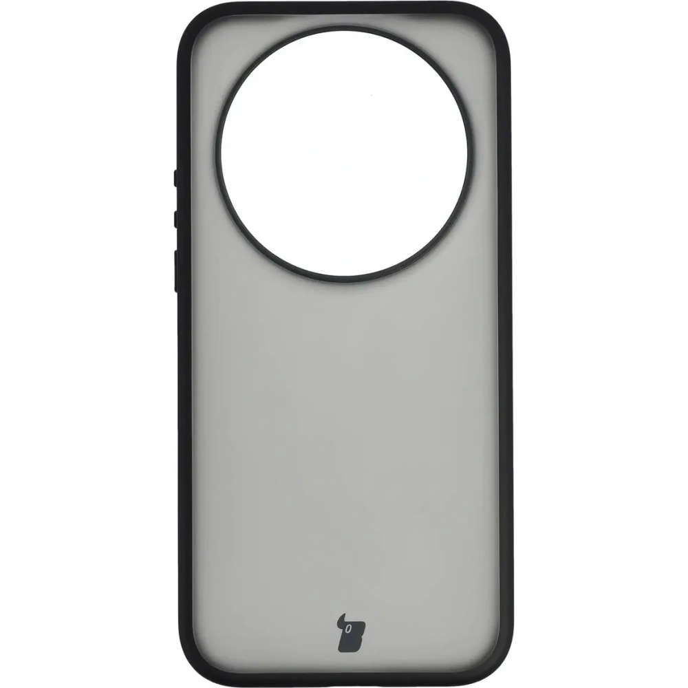 Etui Bizon Case Angelo do Xiaomi 17 Ultra przydymione z czarną ramką
