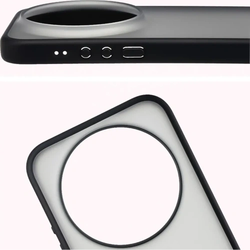 Etui Bizon Case Angelo do Xiaomi 17 Ultra przydymione z czarną ramką