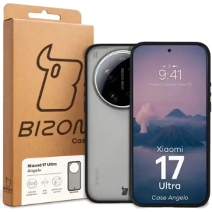 Etui Bizon Case Angelo do Xiaomi 17 Ultra przydymione z czarną ramką