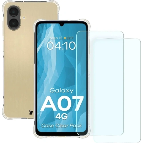Elastyczne etui + 2x szkło hartowane Bizon Case Clear Pack do Samsung Galaxy A07 4G