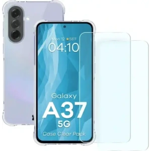 Elastyczne etui + 2x szkło hartowane Bizon Case Clear Pack do Samsung Galaxy A37 5G