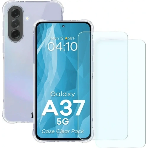 Elastyczne etui + 2x szkło hartowane Bizon Case Clear Pack do Samsung Galaxy A37 5G