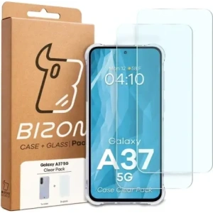 Elastyczne etui + 2x szkło hartowane Bizon Case Clear Pack do Samsung Galaxy A37 5G