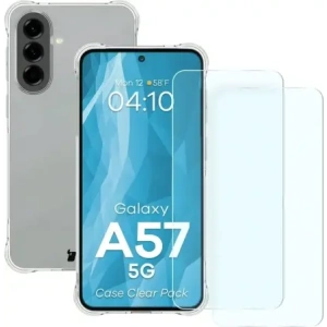 Elastyczne etui + 2x szkło hartowane Bizon Case Clear Pack do Samsung Galaxy A57 5G