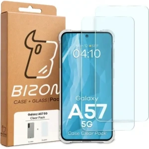 Elastyczne etui + 2x szkło hartowane Bizon Case Clear Pack do Samsung Galaxy A57 5G
