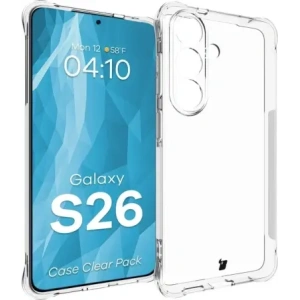 Elastyczne etui + 2x szkło hartowane Bizon Case Clear Pack do Samsung Galaxy S26