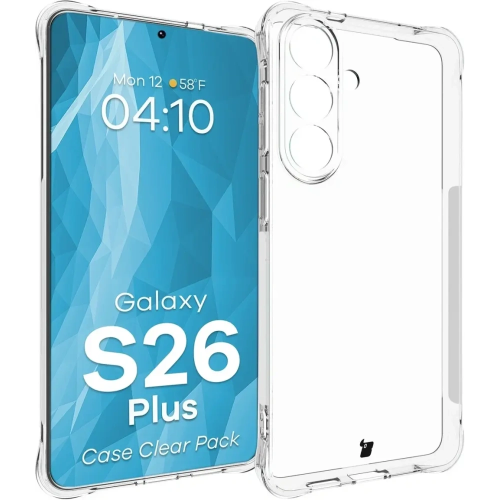 Elastyczne etui + 2x szkło hartowane Bizon Case Clear Pack do Samsung Galaxy S26+ Plus