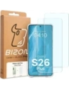 Elastyczne etui + 2x szkło hartowane Bizon Case Clear Pack do Samsung Galaxy S26+ Plus